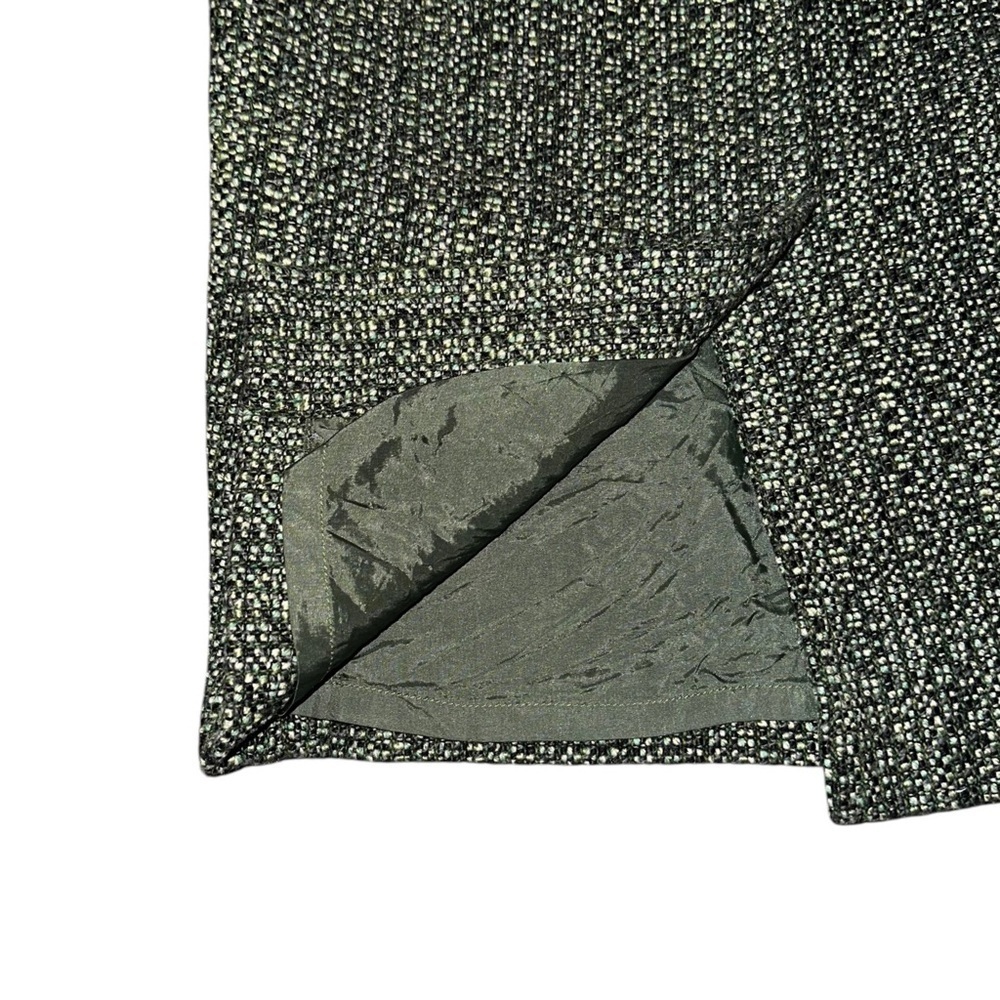 LOFT Ann Taylor | Green Tweed Wool Blend Pencil Skirt - Size 2 - Picture 5 of 8